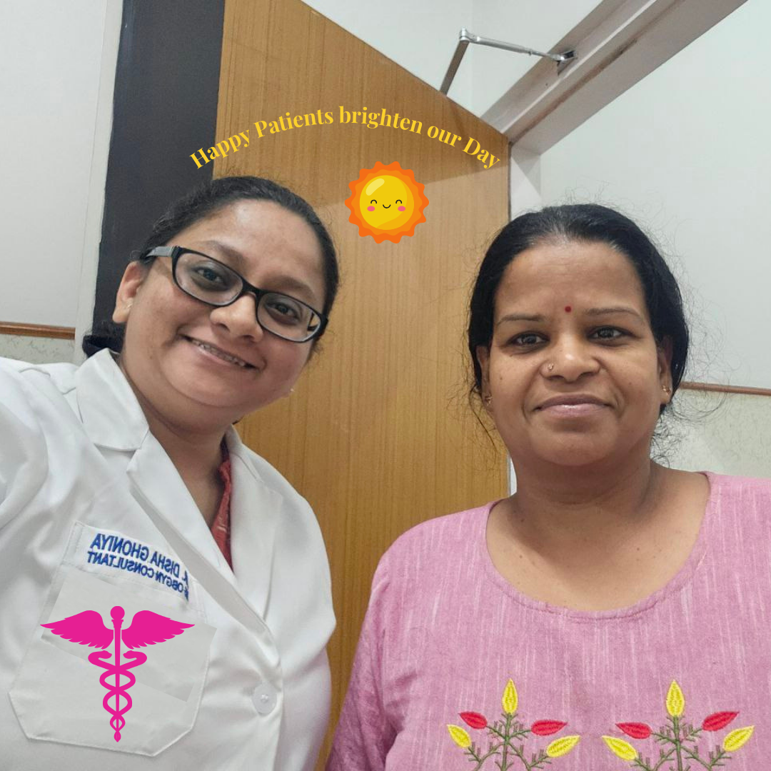 Dr Disha with Patient 1